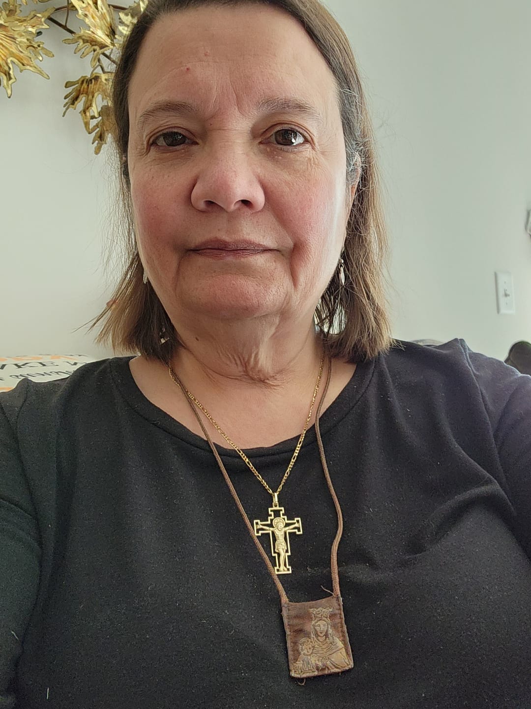 Customer photo review of OLMC Crown of Stars | Our Lady of Mt. Carmel Premium Brown Scapular