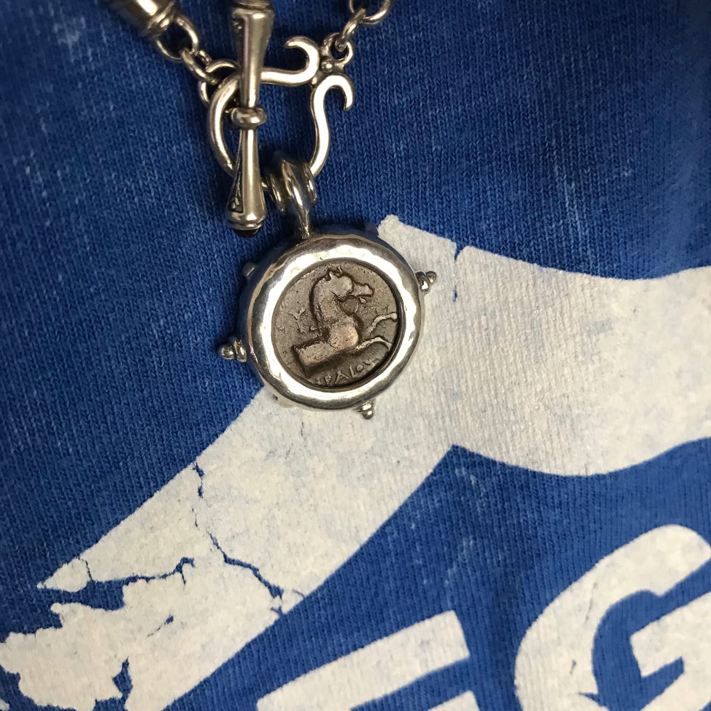 Customer photo review of Sterling Silver Toggle Necklace, Kyme, Horse/Cup, Ancient Greek Bronze Coin, 6479