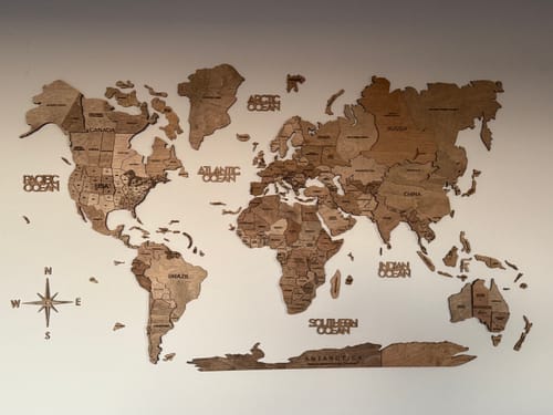 Customer photo review of 3D Weltkarte aus Holz Terra
