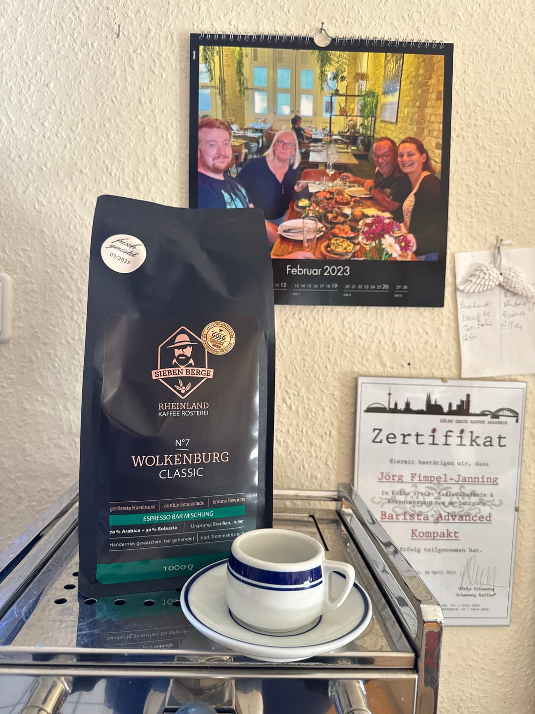 Customer photo review of N°7 Wolkenburg Classic – Zeitlose Eleganz – Espresso Bar Mischung