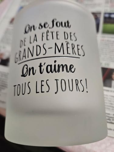 Customer photo review of Pour Mamie - Grands-parent-Verre à bougie imprimé