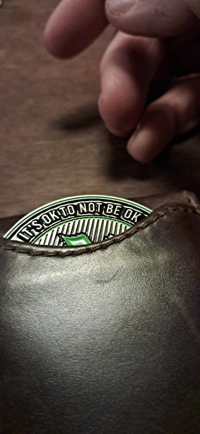 Customer photo review of Mental Health Awareness - Challenge Coin