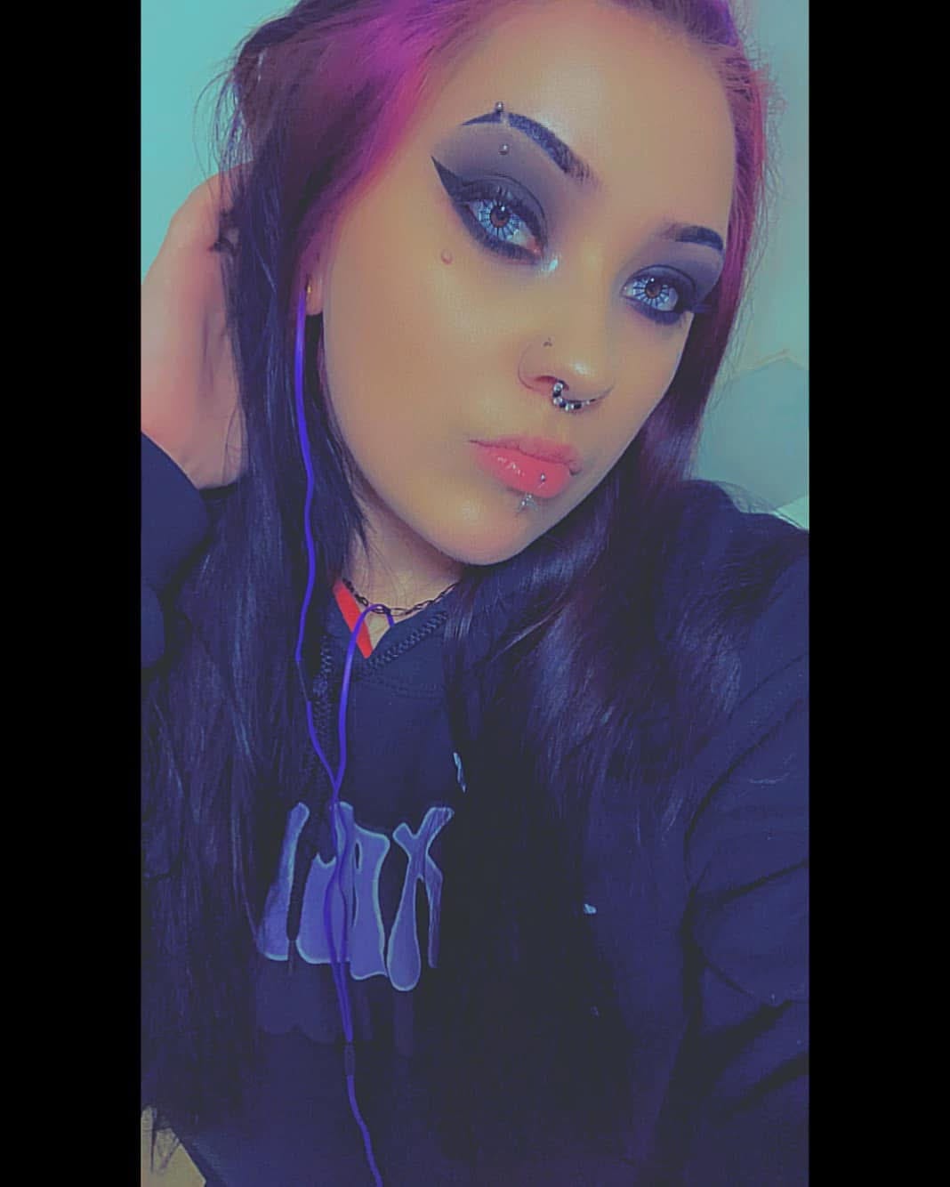 Customer photo review of Cosplay SpiderWeb Black Colored Contact Lenses