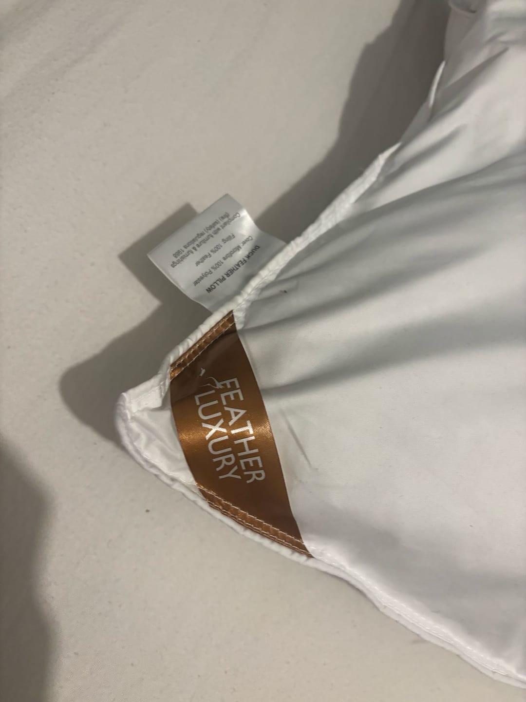 Customer photo review of Duck Feather Pillow
