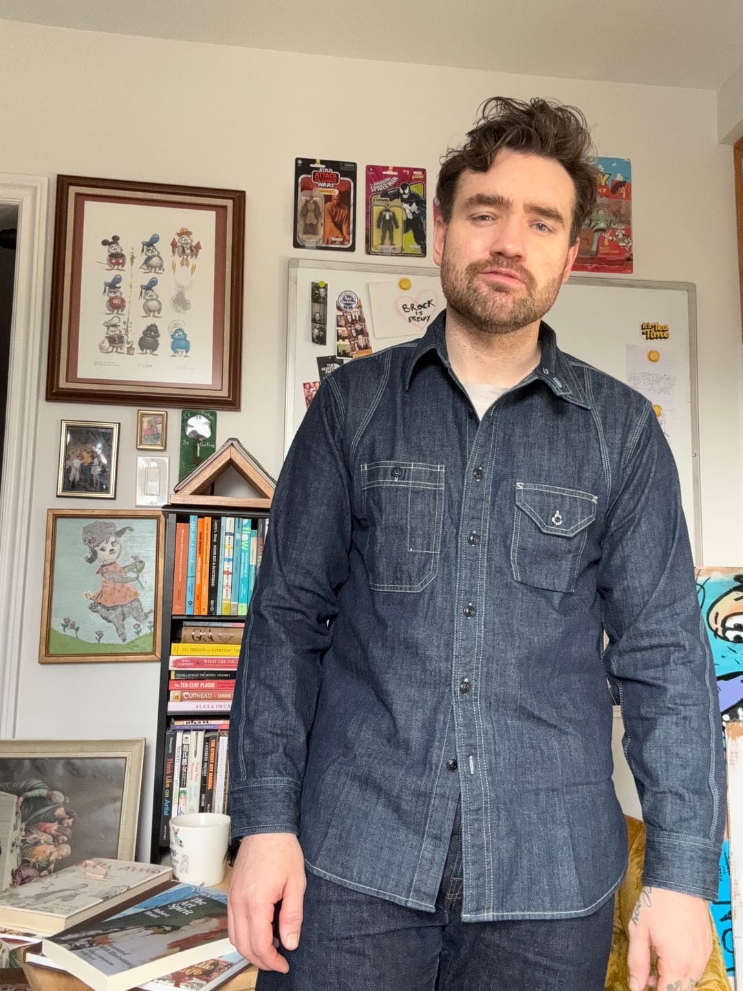 Customer photo review of 1933 Cigarette Pocket Denim Work Shirt