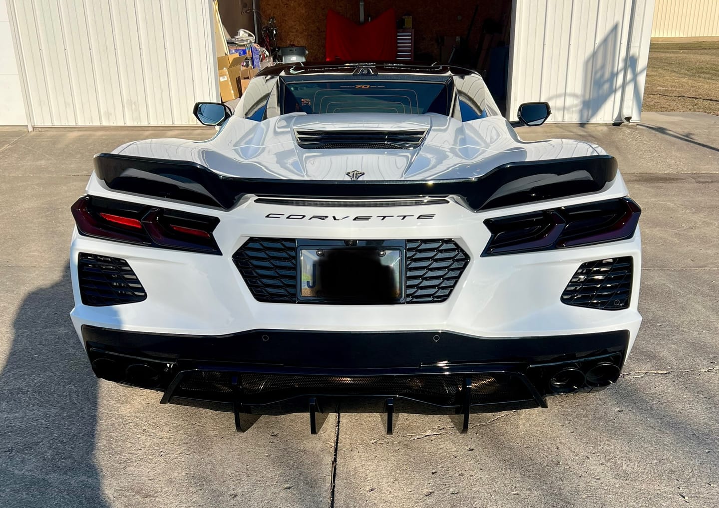 Customer photo review of Chevrolet Corvette C8 License Plate Backing
