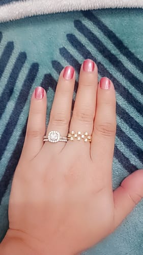 Customer photo review of Luxurious Diamond-Set Ring