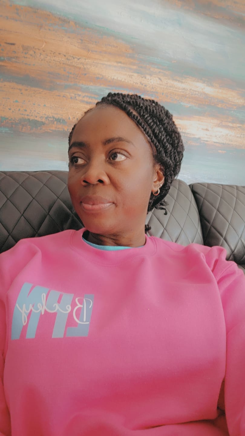 Customer photo review of Personalized Sweatshirt | Blue or Pink Certifications