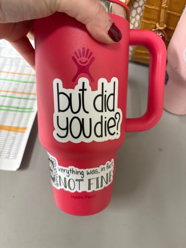 Customer photo review of But Did You Die? Sarcasm Sticker