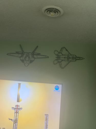 Customer photo review of F-22 Raptor Top Metal Aircraft Wall Art - NCP0080