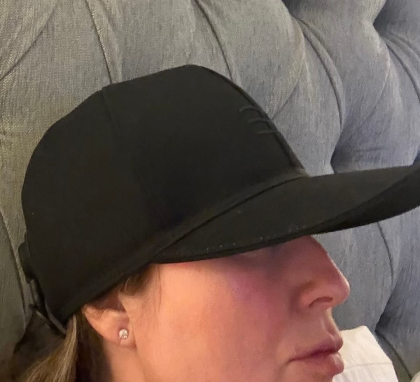 Customer photo review of LED Red Light Therapy Hair Growth Cap