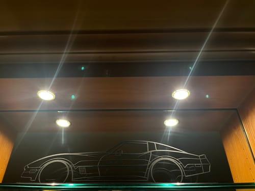 Customer photo review of Corvette 1982 Silhouette Metal Art Stand