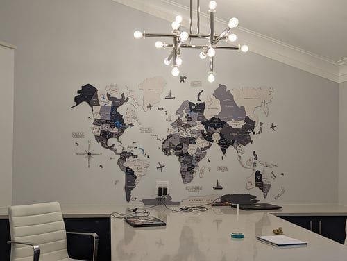 Customer photo review of 3D Holz Weltkarte Nordik