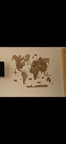 Customer photo review of 3D Weltkarte aus Holz Terra