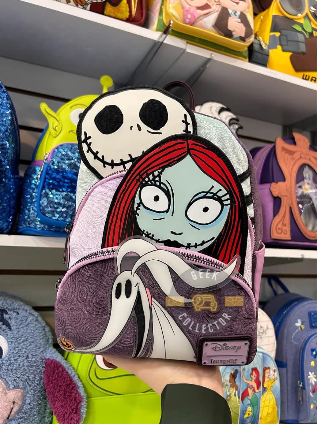 Customer photo review of Loungefly Disney Nightmare Before Christmas Glow in the Dark Jack, Sally and Zero Mini Backpack - 707 Street Exclusive