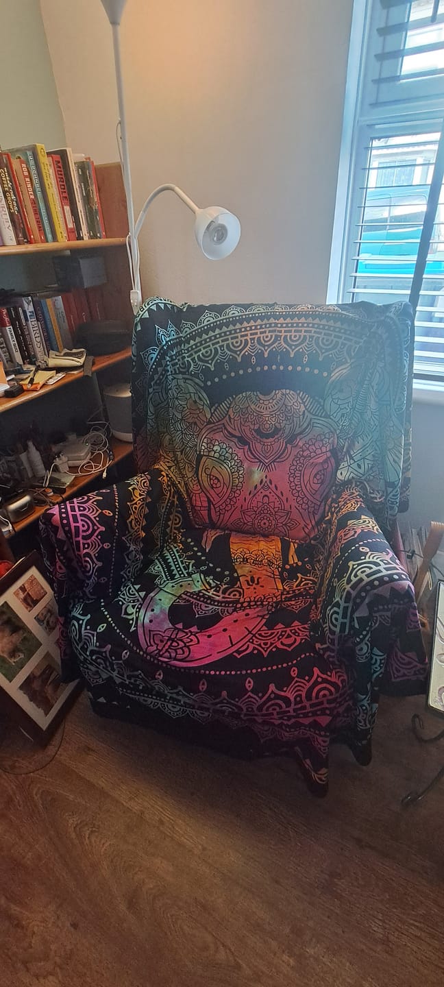 Customer photo review of Double Cotton Bedspread + Wall Hanging - Elephant Head