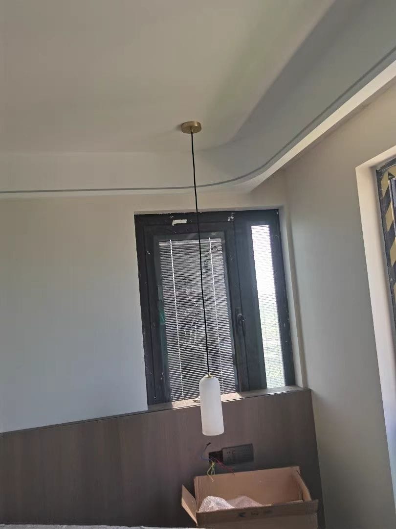 Customer photo review of Natural Alabaster Pendant Light