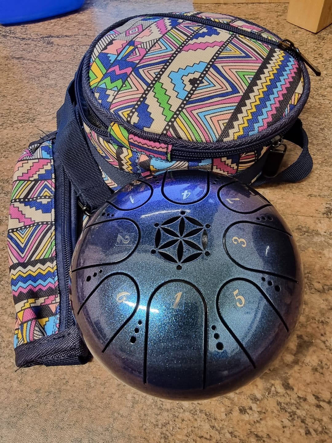 Customer photo review of Hluru Tongue Drum Premium 5" 8-Note C Major w/bag