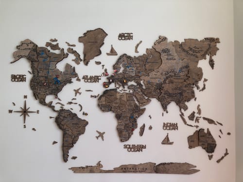Customer photo review of 3D Weltkarte aus Holz Terra
