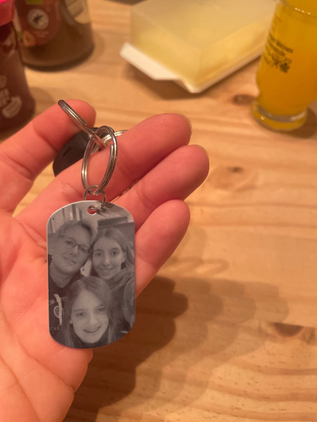 Customer photo review of Fahr vorsichtig - Paar-Schlüsselanhänger
