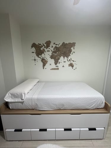Customer photo review of 3D Weltkarte aus Holz Terra