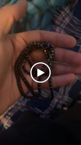 Customer video review of Black Moissanite Tennis Chain 14K Black Gold (ALL SIZES)