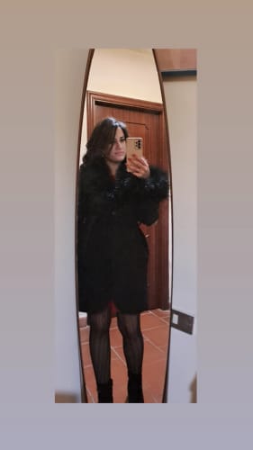 Customer photo review of Cappotto Georgina con pelo