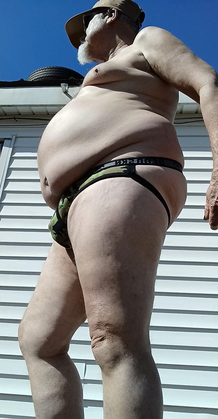 Customer photo review of Bear Skn Jockstrap - Woodland Bear Hunter