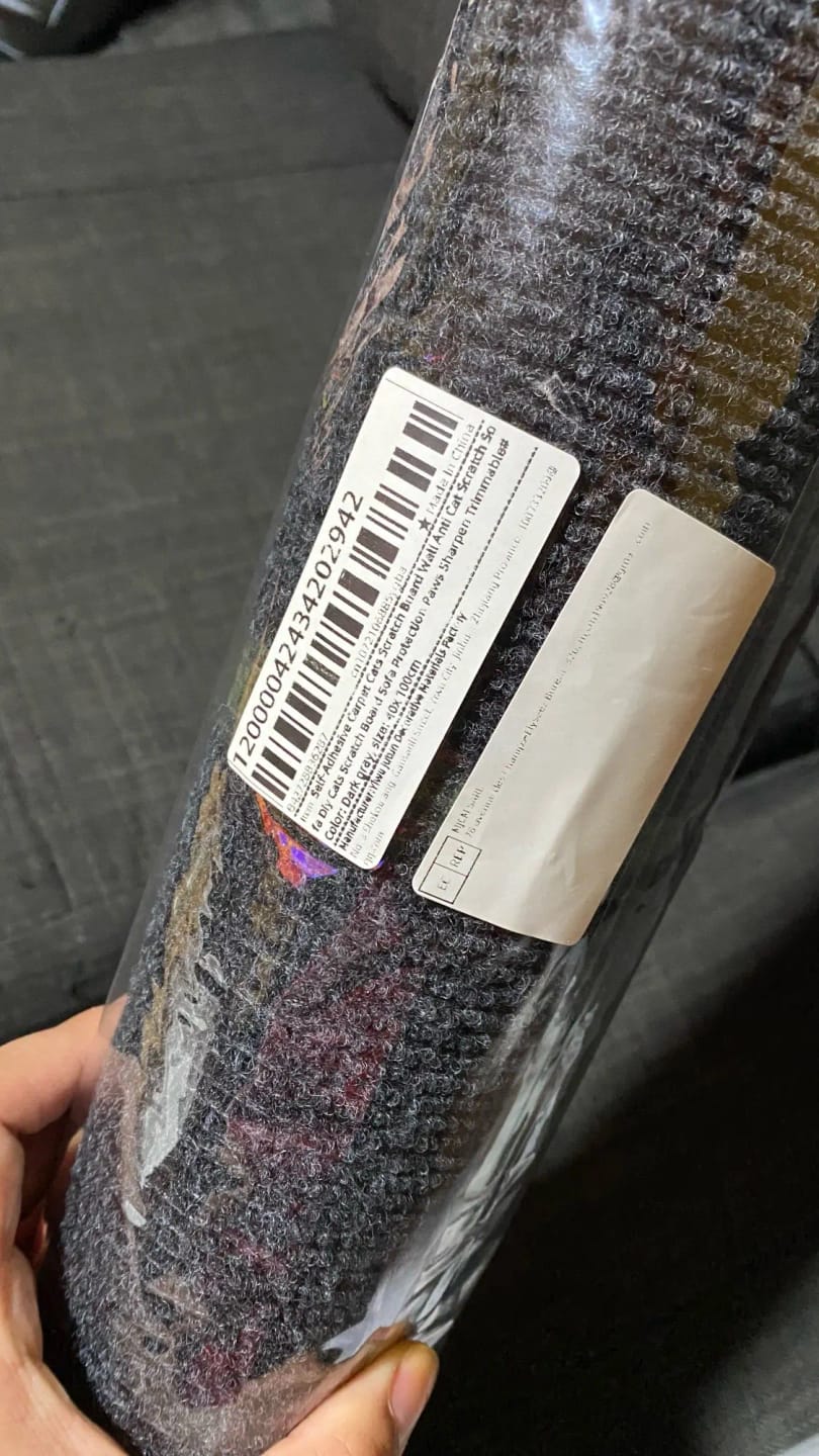 Customer photo review of Cats Scratch Self-Adhesive Carpet