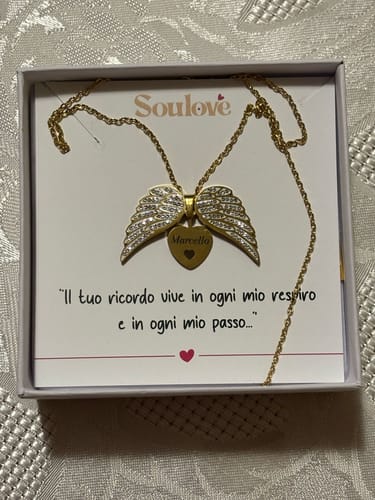 Customer photo review of Collana Angelo mio l'originale ✦ Incidi il nome del tuo Angelo
