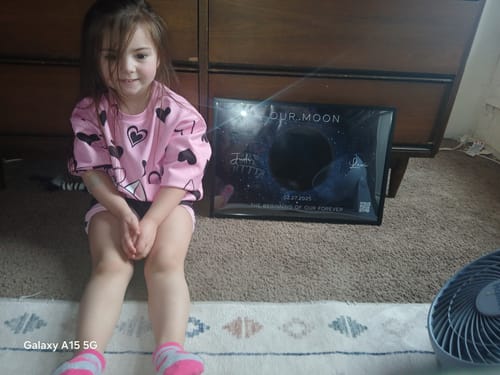 Customer photo review of Our Moon Couple Gift Moon Phase Art Anniversary for Wife, Gift for Husband Wedding Anniversary - Personalized Poster - Gift For Husband Dad Grandpa