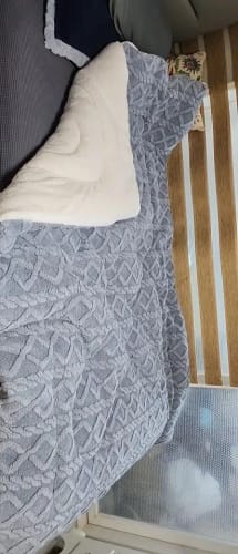Customer photo review of SnuggleSnow Winter Fleece Blanket