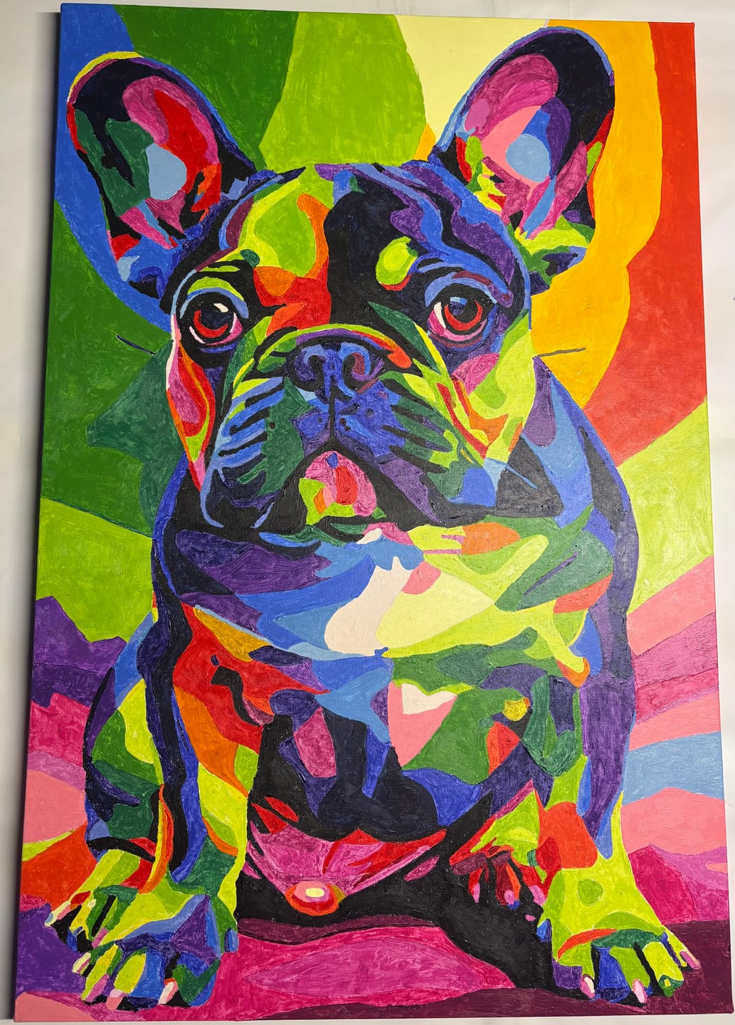 Customer photo review of Malen nach Zahlen - Bulldog Portrait - Premium Painting