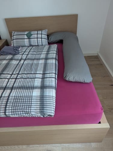 Customer photo review of Hisleep Seitenschläferkissen mit Talalay Latex-Flocken