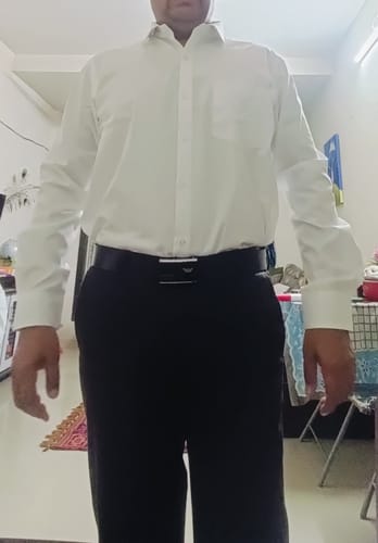 Customer photo review of Double Delight White Shirts - 2 Pcs Combo Pack