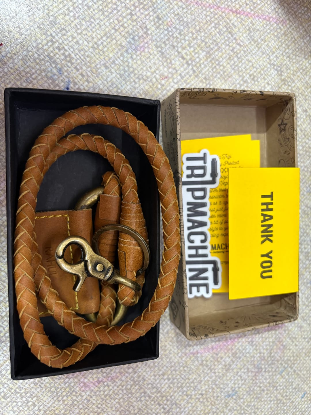 Customer photo review of braided key chain
