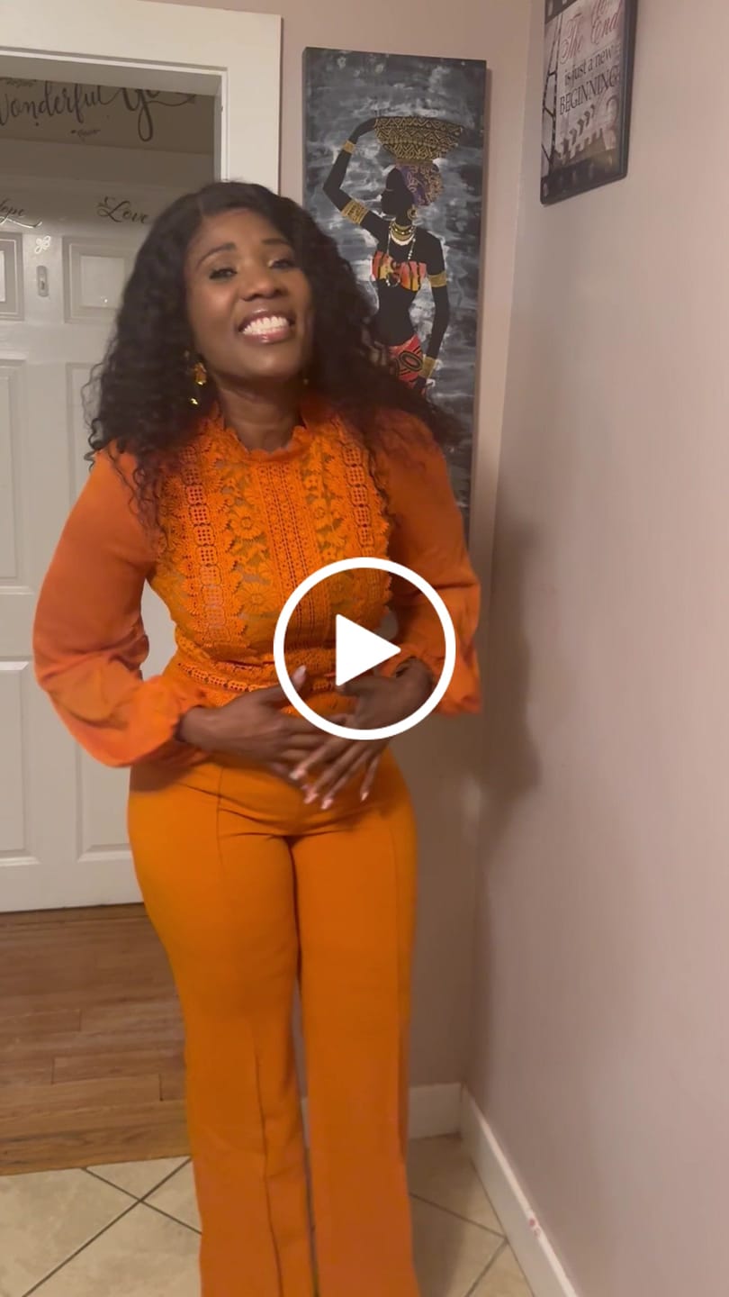 Customer video review of Nerine Crochet Lace Mesh Jumpsuit - Cognac Brown