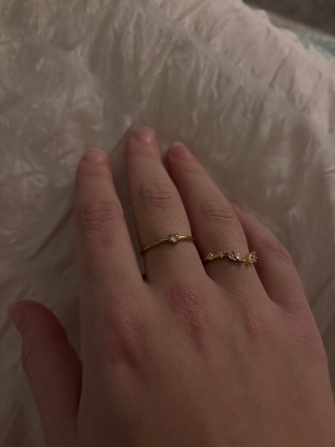 Customer photo review of Birthstone 18K Gold Rings