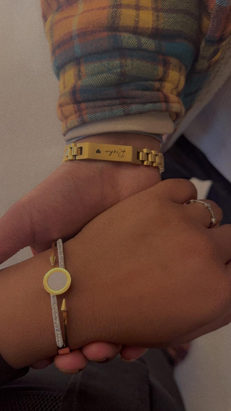 Customer photo review of Personalised Stark Bracelet