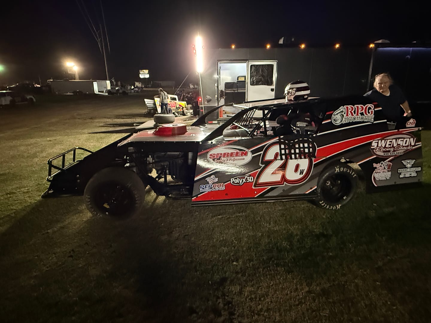 Customer photo review of Racing Trailer Pit Light – Single 10 Foot Pole 10,000 Lumens