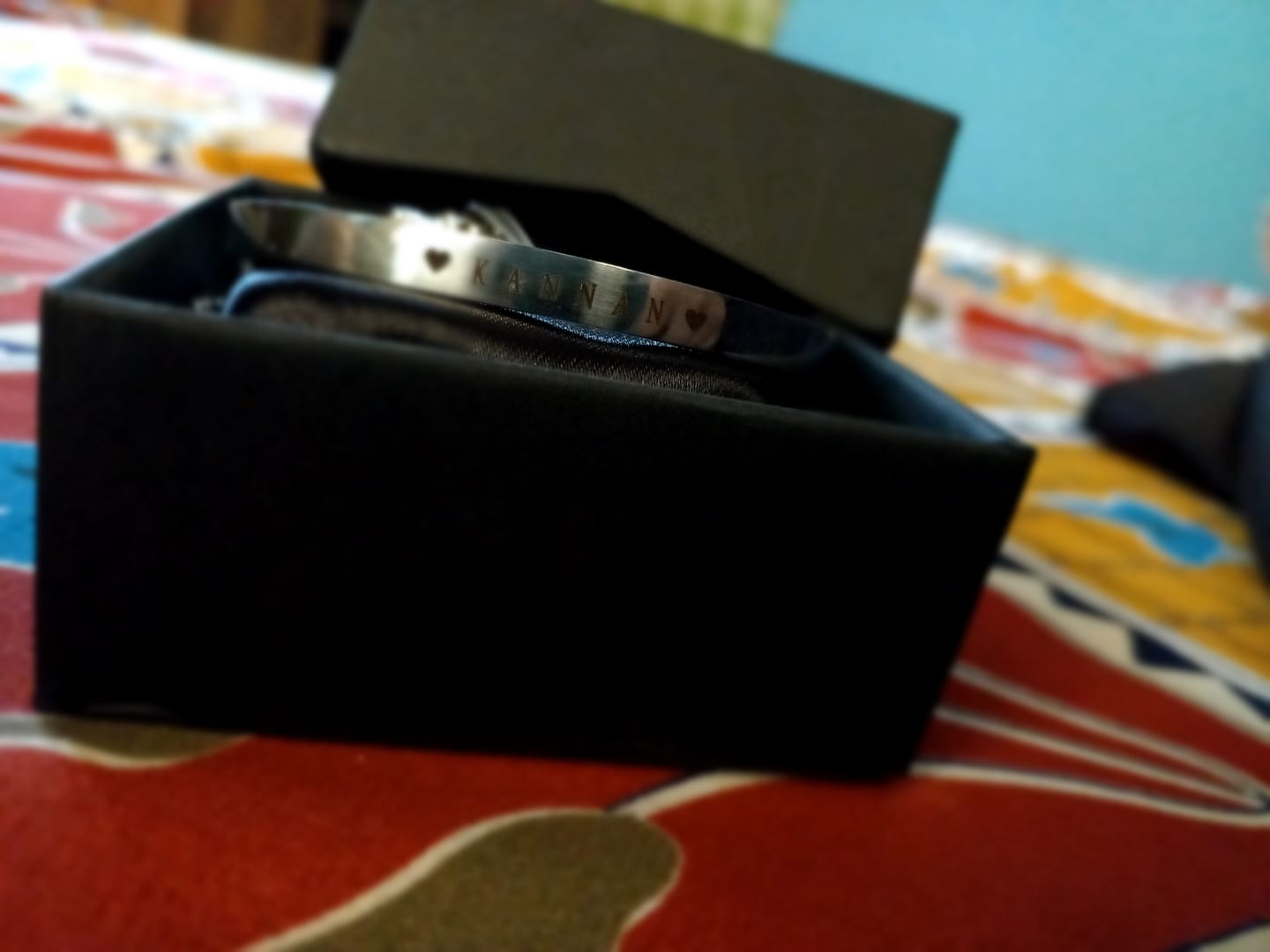 Customer photo review of Personalised Silver Kada