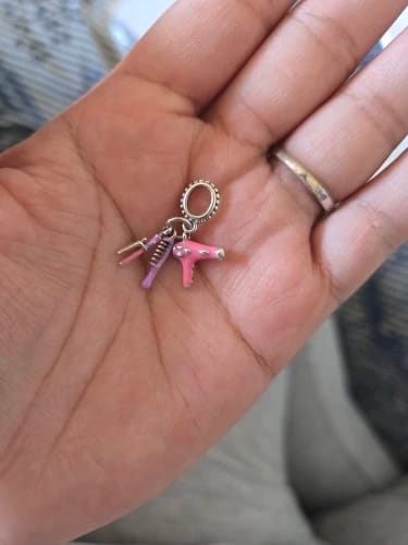 M. A. review of 925 Sterling Silver Hairdryer Comb and Curler Charm image 1 out of 1