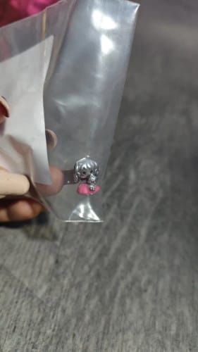 S. review of 925 Sterling Silver Little Girl with Kitten Charm image 1 out of 1