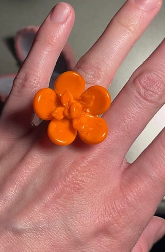 Customer photo review of Eyland Apricot Glass Ring
