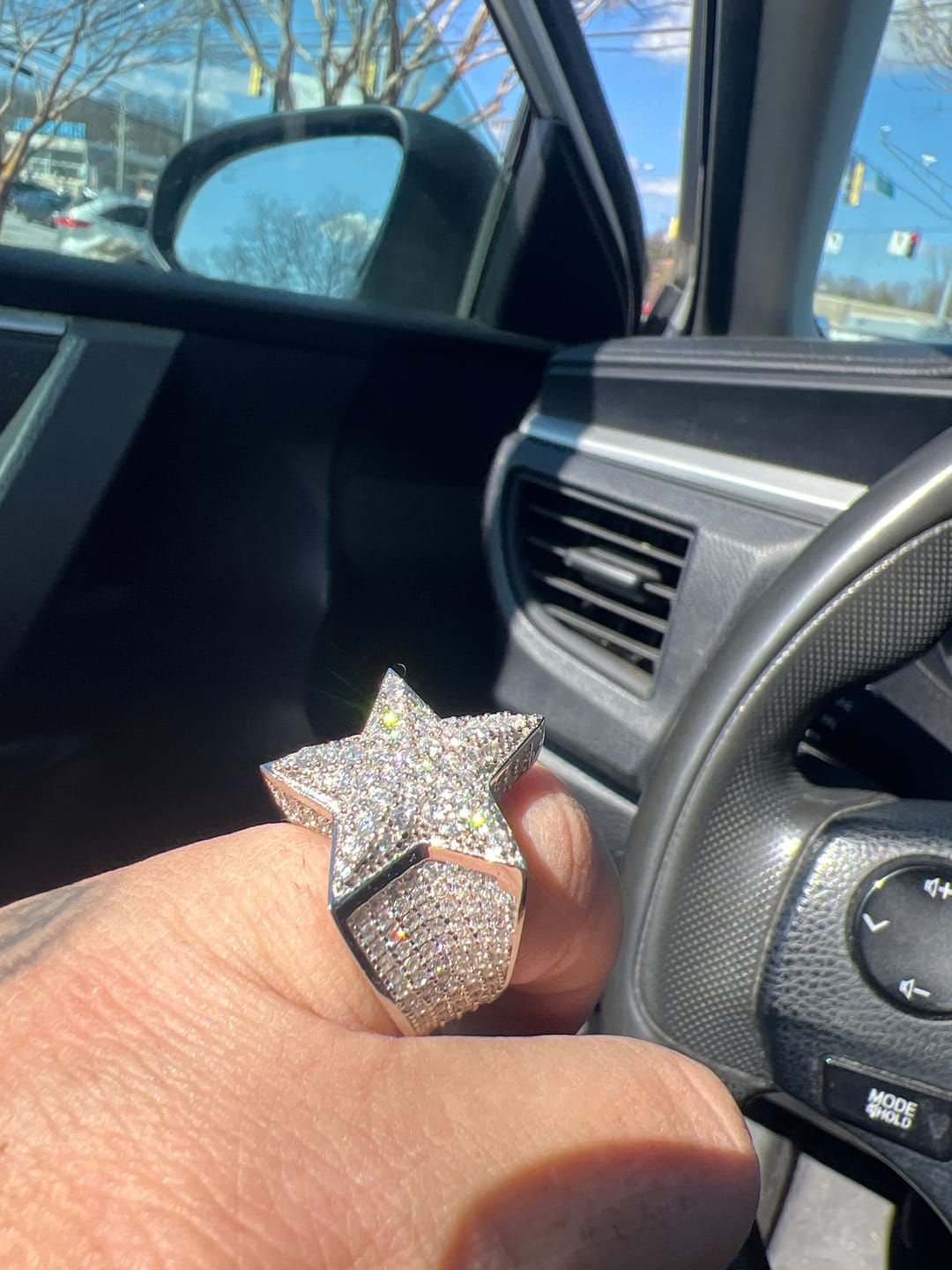 Customer photo review of Moissanite Star Ring - 925 Silver - D Colour - VVS1
