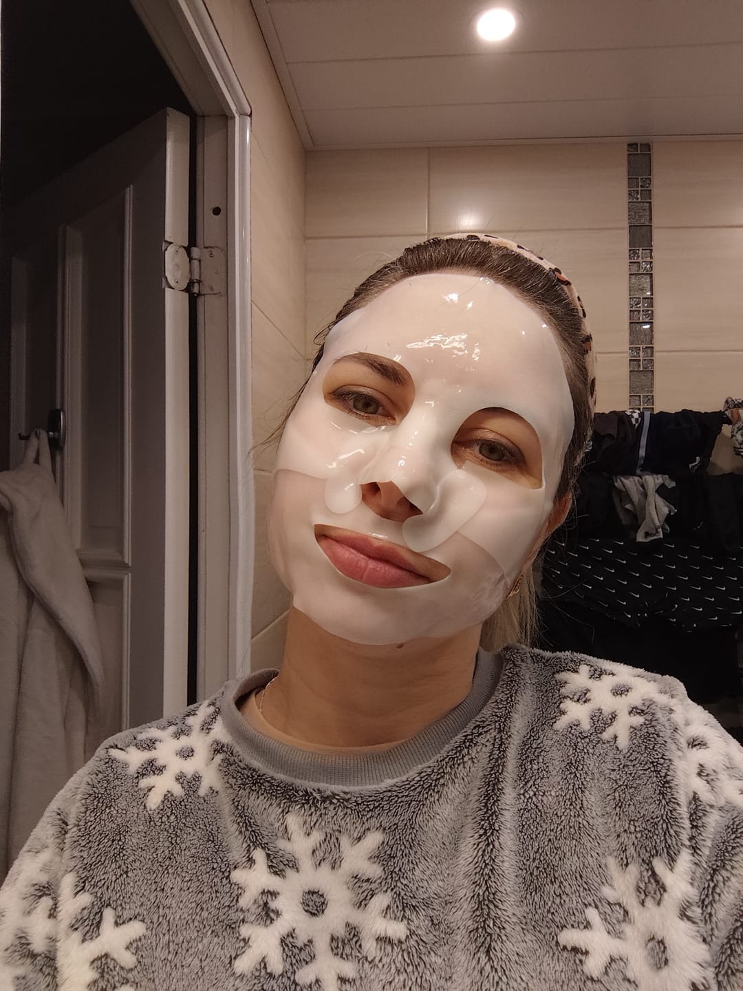 Customer photo review of Nakts hidrogela maska ar kolagēnu Biodance Bio-Collagen Real Deep Mask