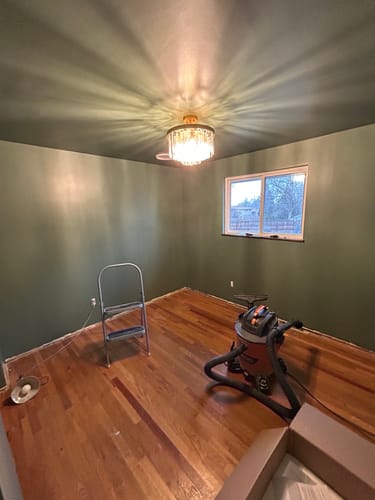 Customer photo review of Tiered Hammered Water Glass Round Semi Flush Mount