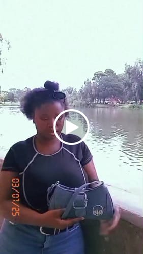 Customer video review of Denim Lily Shoulder Bag