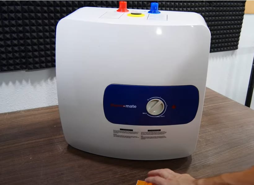 Customer photo review of Mini Tank Electric Water Heater 6.5 Gallons