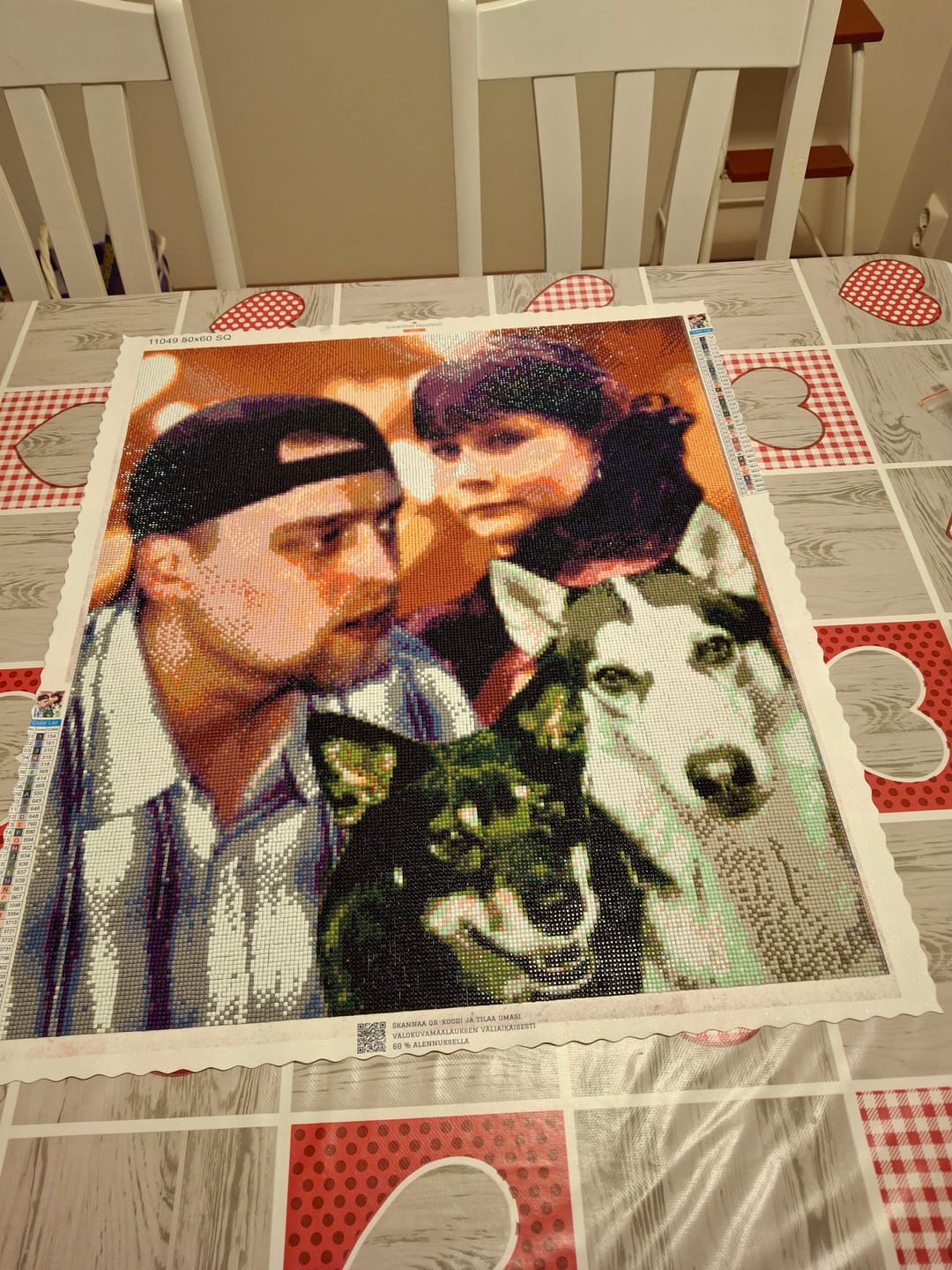 Customer photo review of Diamond Painting -maalaus omasta kuvasta